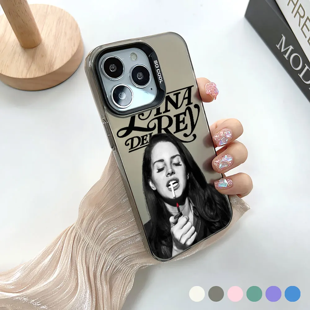 Чехол для телефона с постером Singer Lana Del Rey iPhone 14 15 16 13 12 11 Pro Max 7 8 Plus X XR XSMax Cqoue Cool Laser