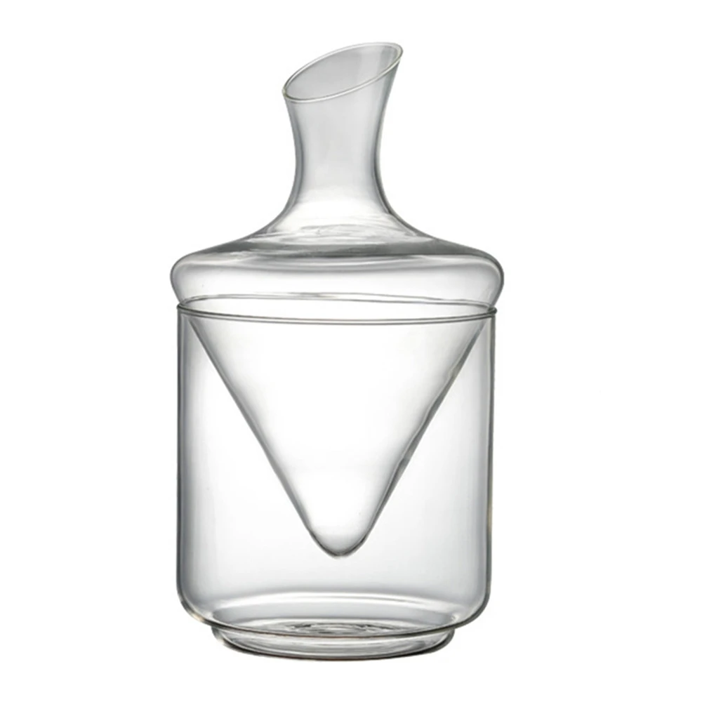 

Wine Decanter Set Wine Decanter with Ice Bucket Lead-Free Crystal Glass Blown Hand Perfect for Home Bar and Parties
