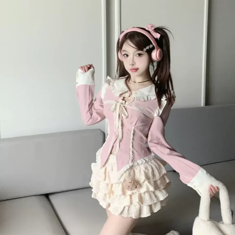 Милые повседневные рубашки женские облегающие топы с воротником Питер Пэн