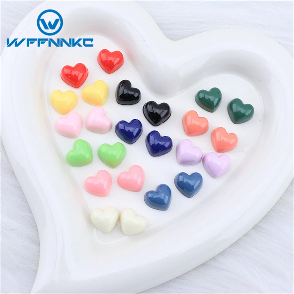 

WFFNNKC 20-30 шт. разноцветные полимерные серьги в виде сердечек, самодельные серьги, шпильки для волос, аксессуары для одежды, украшения для теле...