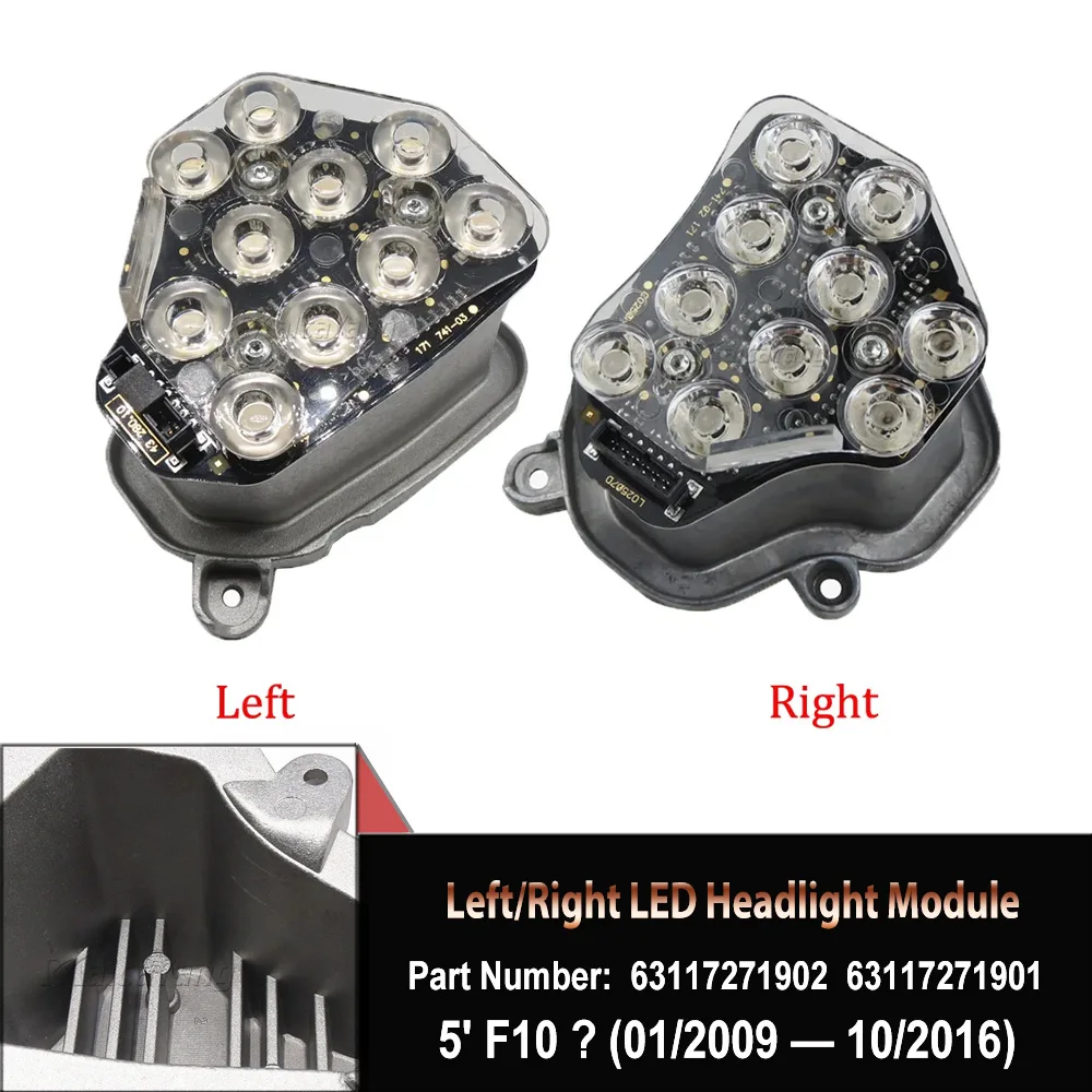 Left Right LED Headlight  Module Bi-Xenon OEM#63117271901 63117271902 For BMW 5 Series F10 F11 2010 2012 2013 Car Accessories