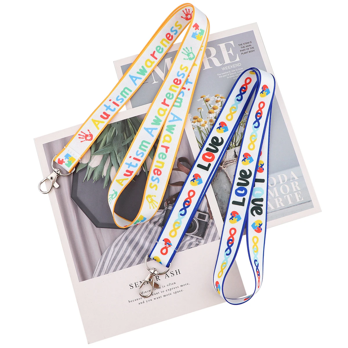 Брелок для ключей с ремешком оповещения об аутизме |