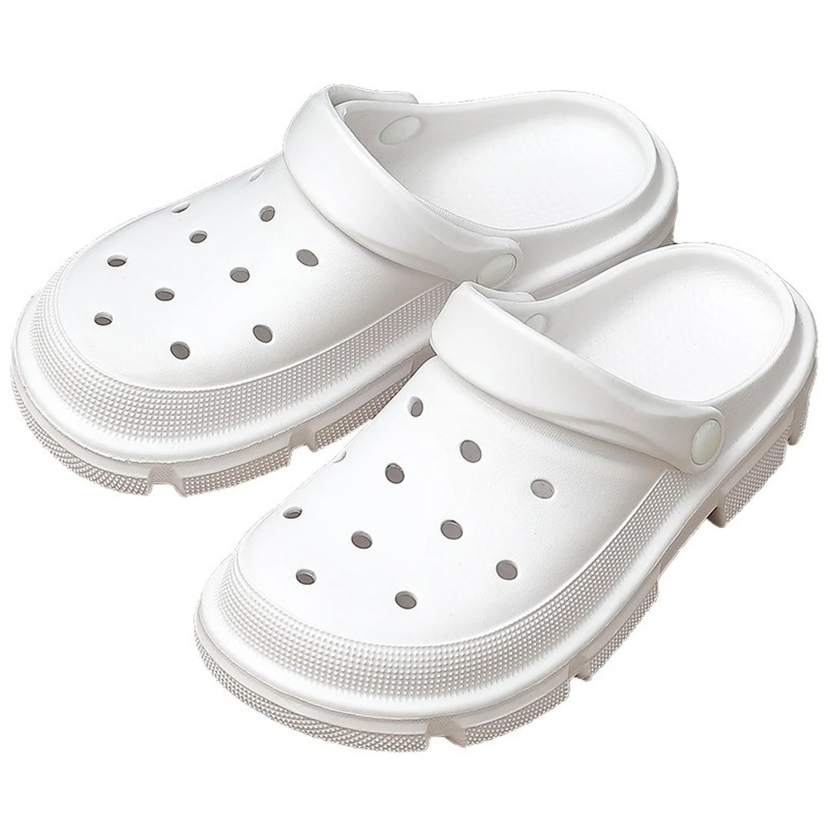 Hole Shoes Women's Summer Outdoor Wear Simple Beach Solid Color Breathable Indoor Thick-soled Soft Slippers Women Sandals Men's