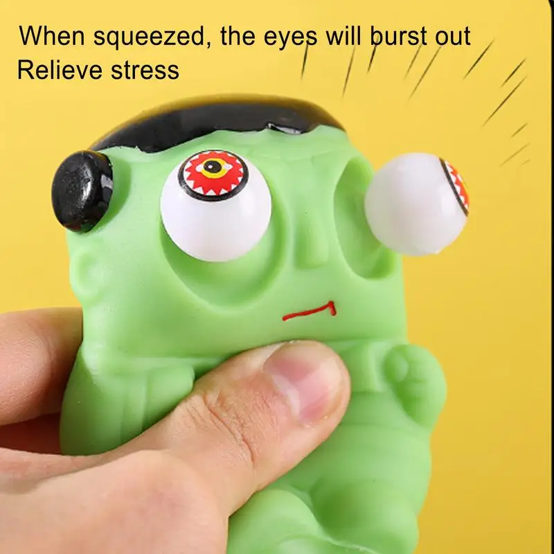 Сжимаемые игрушки на Хэллоуин забавные для глаз тыква голова призрака с