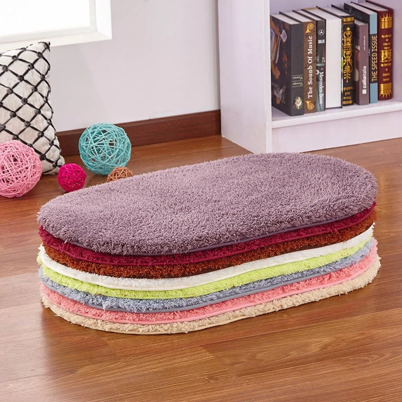 

New Arrival 50*80cm Fluffy Rugs Anti-Skid Shaggy Area Rug Carpet Dining Room Floor Mat Home Bedroom