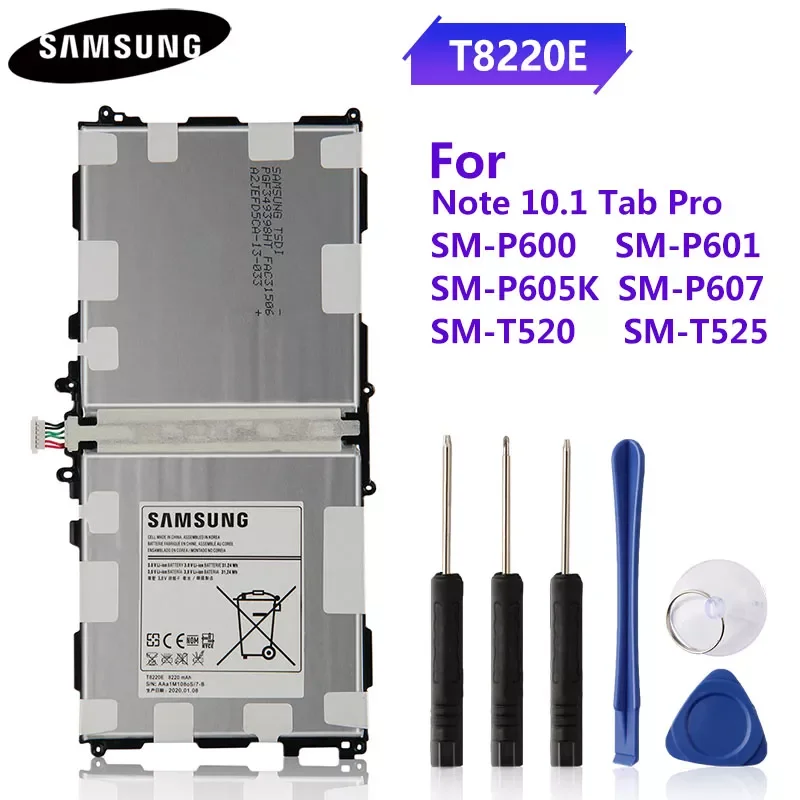 

Оригинальный аккумулятор для планшета T8220E T8220C T8220U T8220K для Samsung Galaxy SM-P601 P600 T520 T525 P605 P607T Note 10,1 2014 8220 мАч