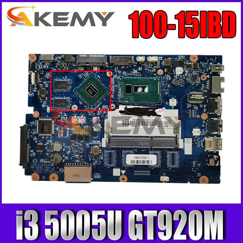 

CG410 / CG510 NM-A681 motherboard for Lenovo 100-15IBD B50-50 notebook motherboard CPU i3 5005U GT920M DDR3100% fully tested