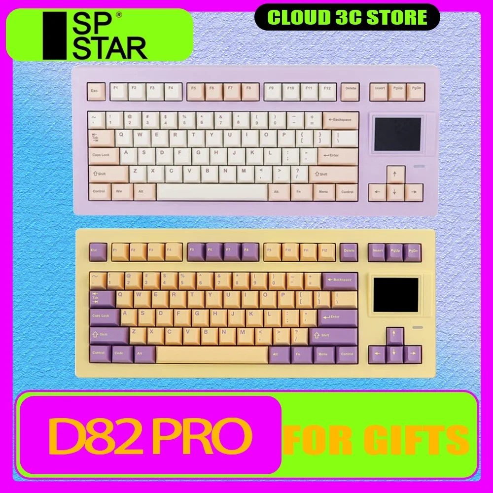 SP STAR D82 Pro Механическая клавиатура RGB с горячей заменой Трехрежимная беспроводная
