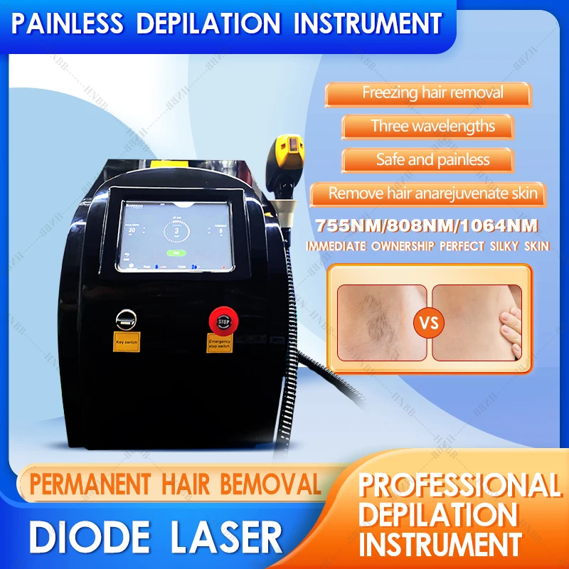 

3in1 Professional Laser Epilation Ice Titanium 2000W 4 Waves Laser 808Nm Diode Laser Hair Removal Machine For Salon