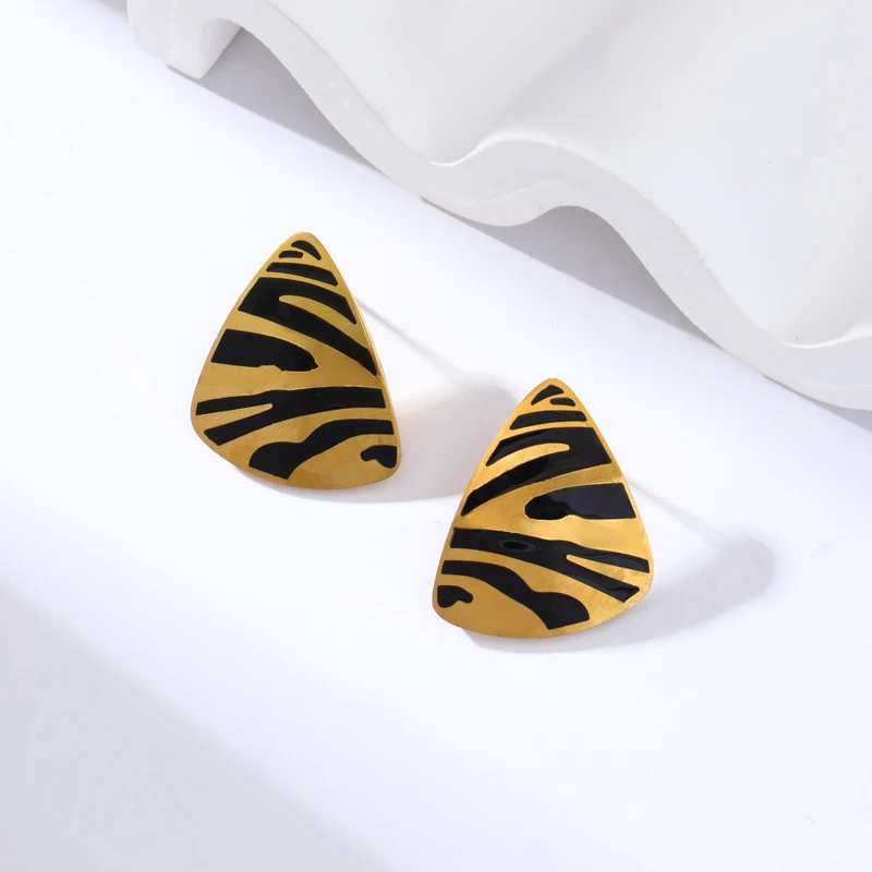 BCEFACL 316L нержавеющая сталь геометрический Тигр брикет ожерелье серьги для женщин