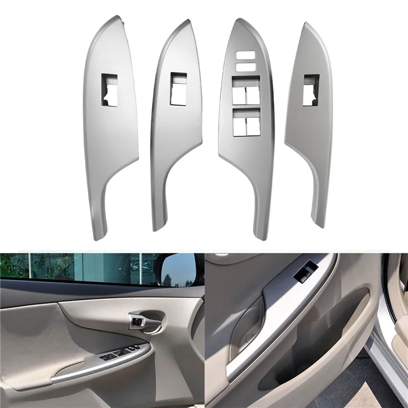 

4Pcs Car Window Switch Lift Control Panel Cover Trim for Toyota Corolla 2007-2013