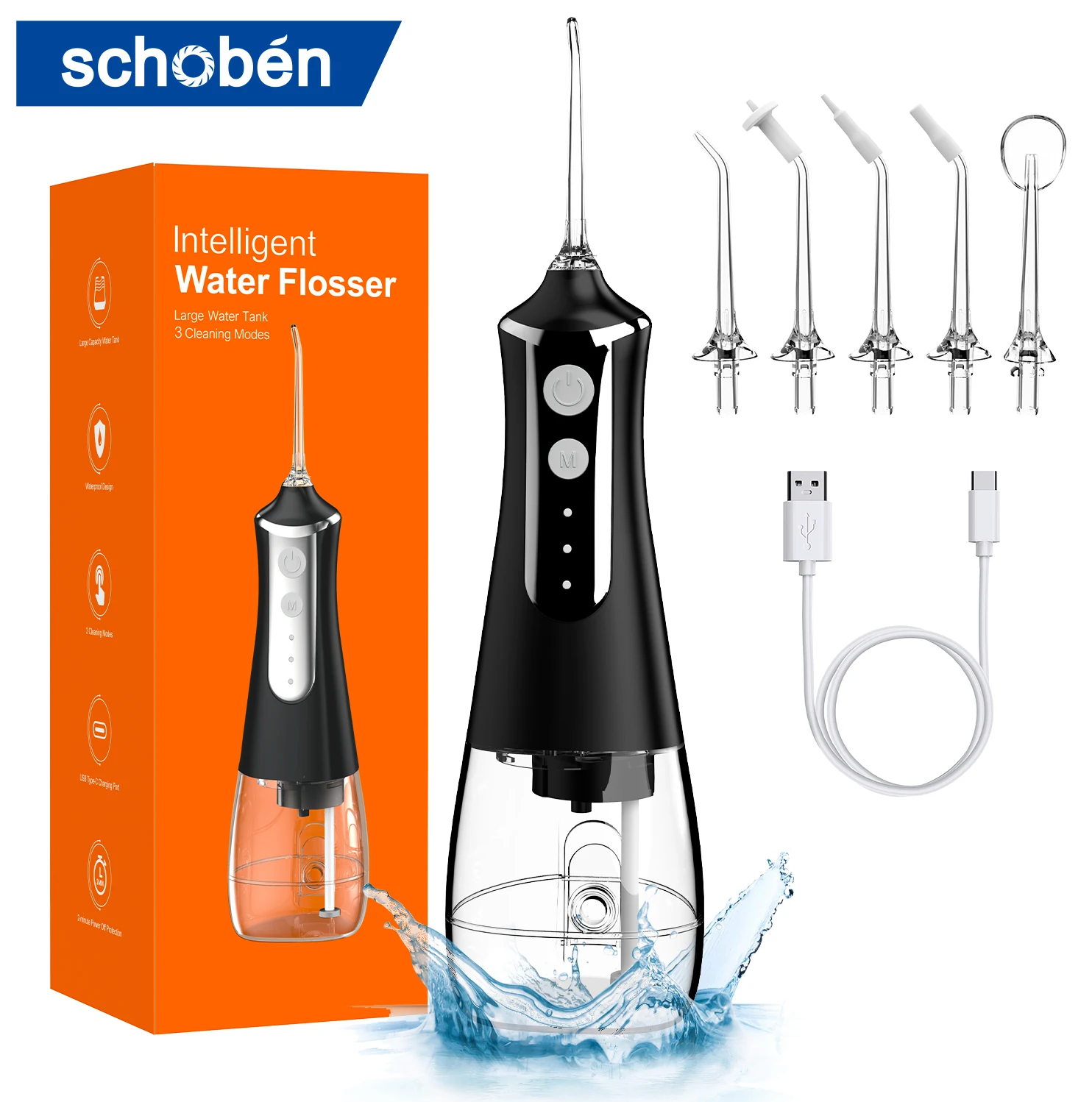 Зубной ирригатор Schoben для полости рта, портативный ирригатор для ...