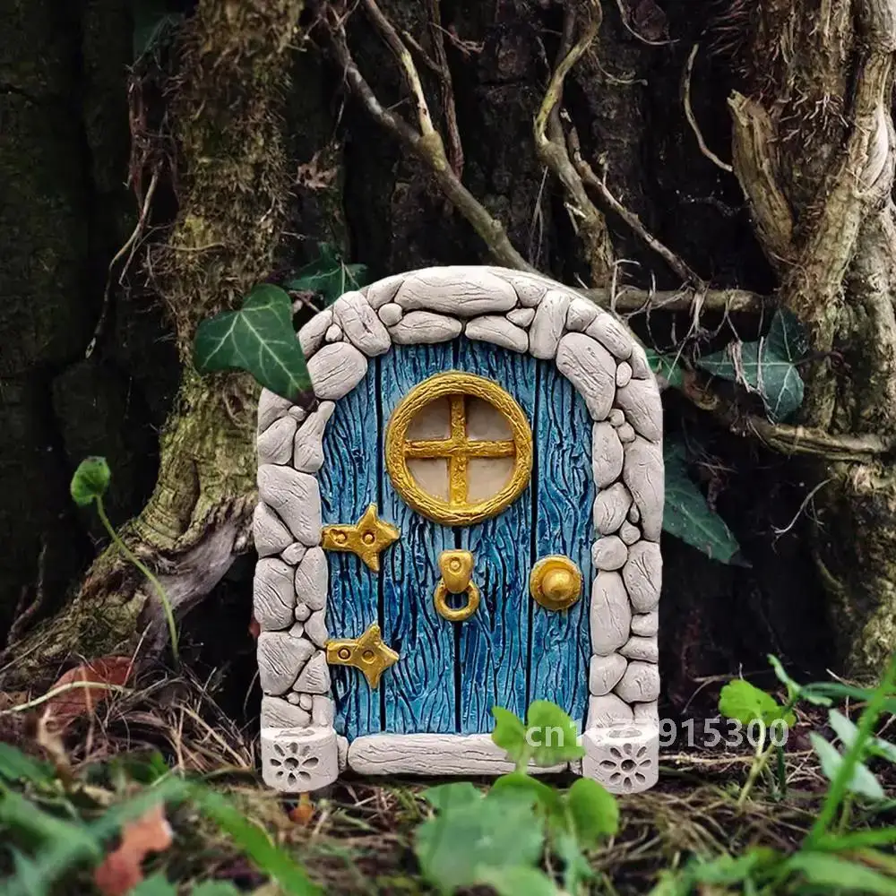 RYRA Фея Гном Дверные Статуэтки Эльф Дома Деревянный Сказочный Сад Окно Дверь
