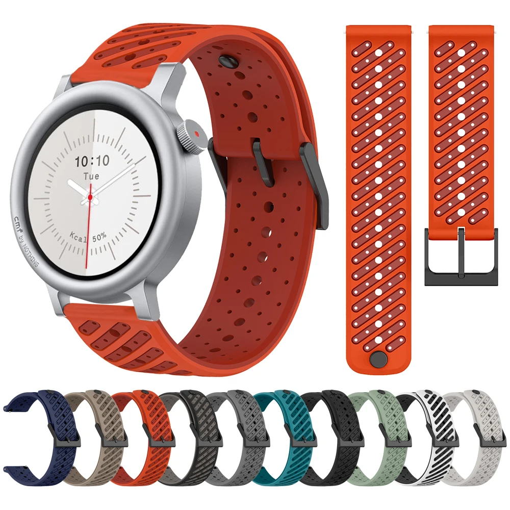 Фото 22mm Silicone Strap For CMF BY NOTHING Watch 3 Pro Smart Watch Band For CMF Watch Pro 2 Wristband Bracelet №1