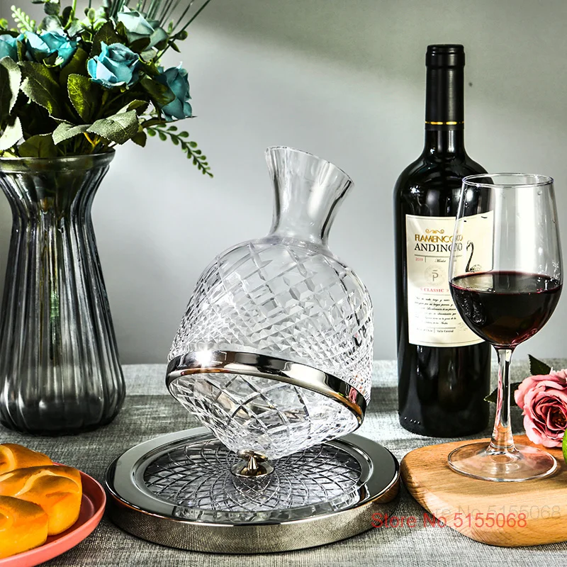 Вращающийся Хрустальный графин 1500 мл для бара вечевечерние домашнего декора