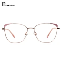 womens glasses frame metal cat eyewear optical oculos computer anti blue light opticos spring gafas metal clear lunette