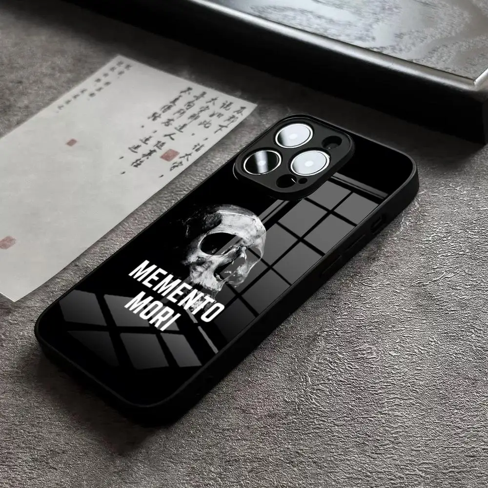 Чехол для телефона Memento Mori iPhone 14 Pro Max 15 12 11 13 Mini X XR XS 16 Plus SE задняя крышка из