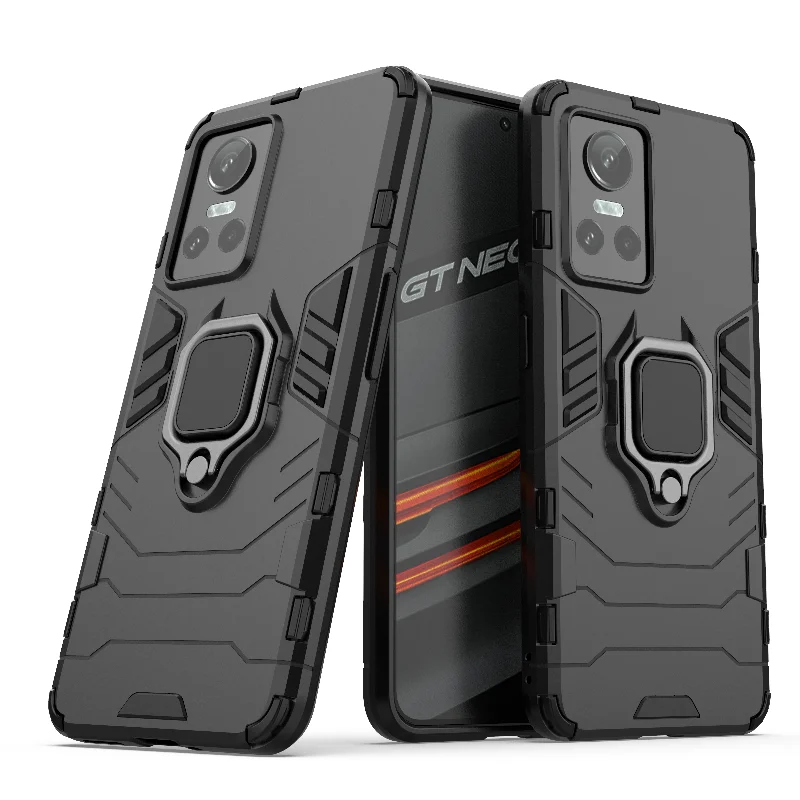 

For Realme GT Neo 3 Case for Realme GT Neo 3 Cover Shell Bumper Ring Kickstand Armor Back Phone Cover for Realme GT Neo 3 2