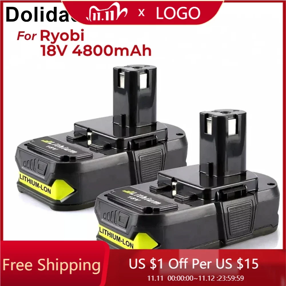 

Модернизированная сменная литиевая батарея 4,8 Ач для Ryobi 18 в, совместима с Ryobi 18 вольт ONE + Plus P107 P108 P102 P103 P104 P105