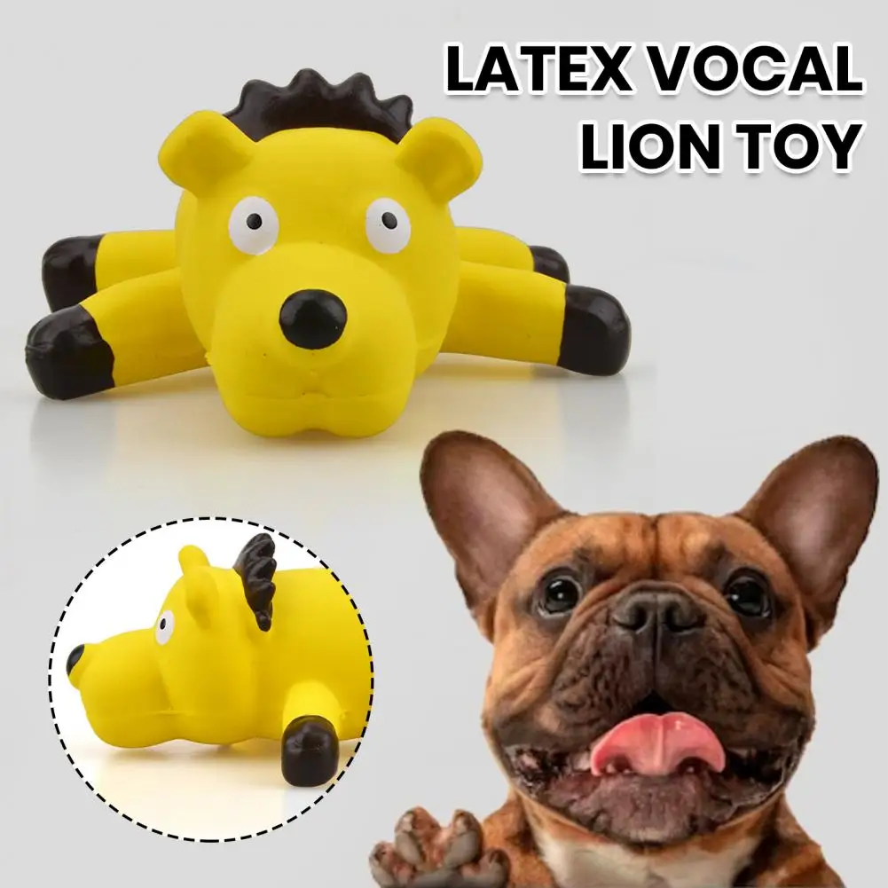 

Dog Toy with Sound Dog Toy for Boredom Relief Cute Cartoon Lion Design Bite Resistant Teeth Pet Latex Sound Toy Brightly Colored