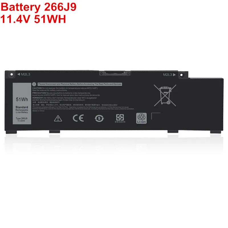 

Genuine 11.4V 51WH 266J9 Laptop Battery For Dell G3 15 3500 3590 3700 3790 G5 15 5500 5505 Inspiron 14 5490 415CG 72WGV MV07R