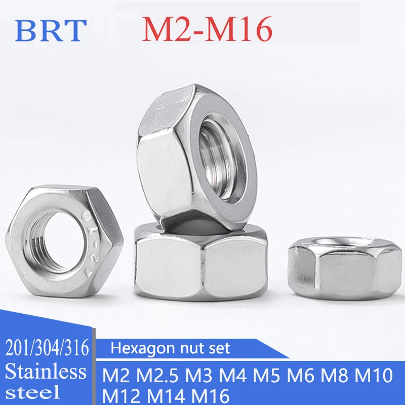 

Набор шестигранных гаек из нержавеющей стали 141/201/304, 316 шт.