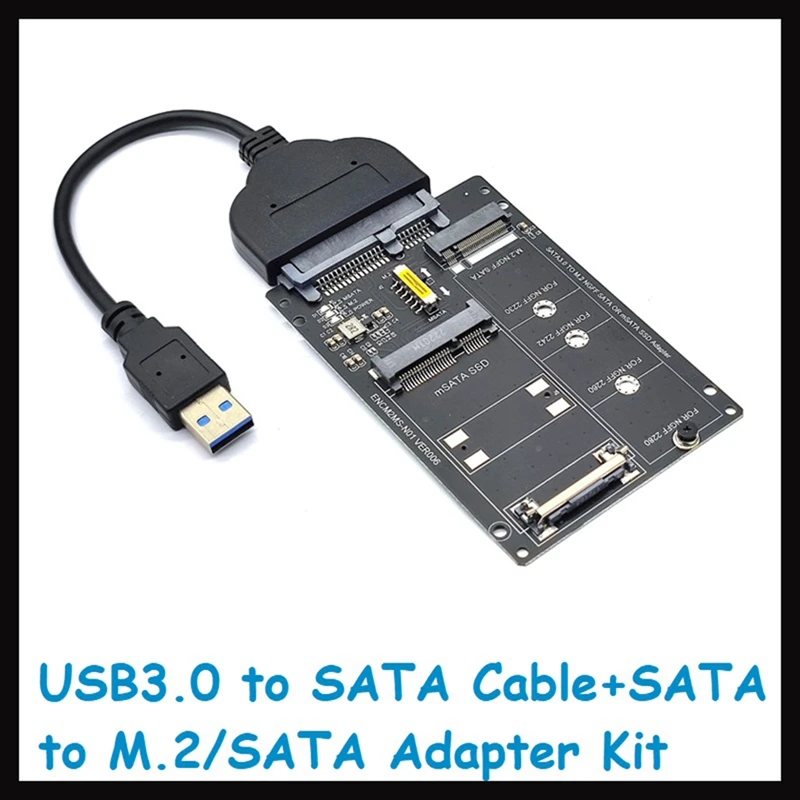 

Адаптер NGFF + MSATA на SATA3.0 + кабель USB на SATA M2 KEY B-M SSD на 6G карта преобразования интерфейса