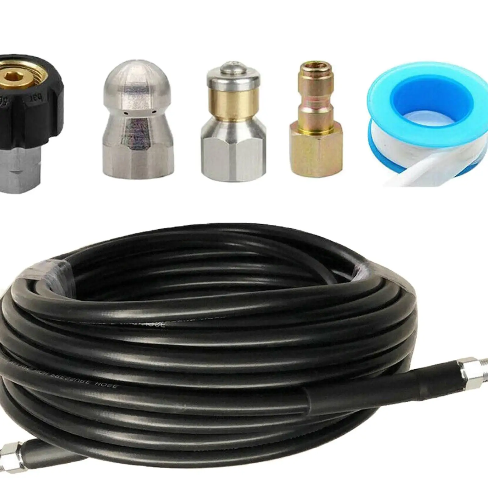 

Sewer for Pressure Washer,1/4" NPT, 49FT Sewer Jet Hose,5800PSI