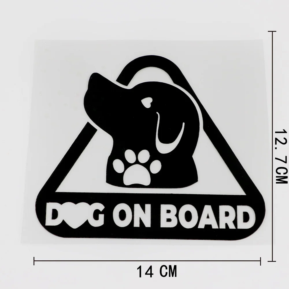 

12,7 см * 14 см, собака на доске, наклейка на бампер автомобиля, виниловое украшение