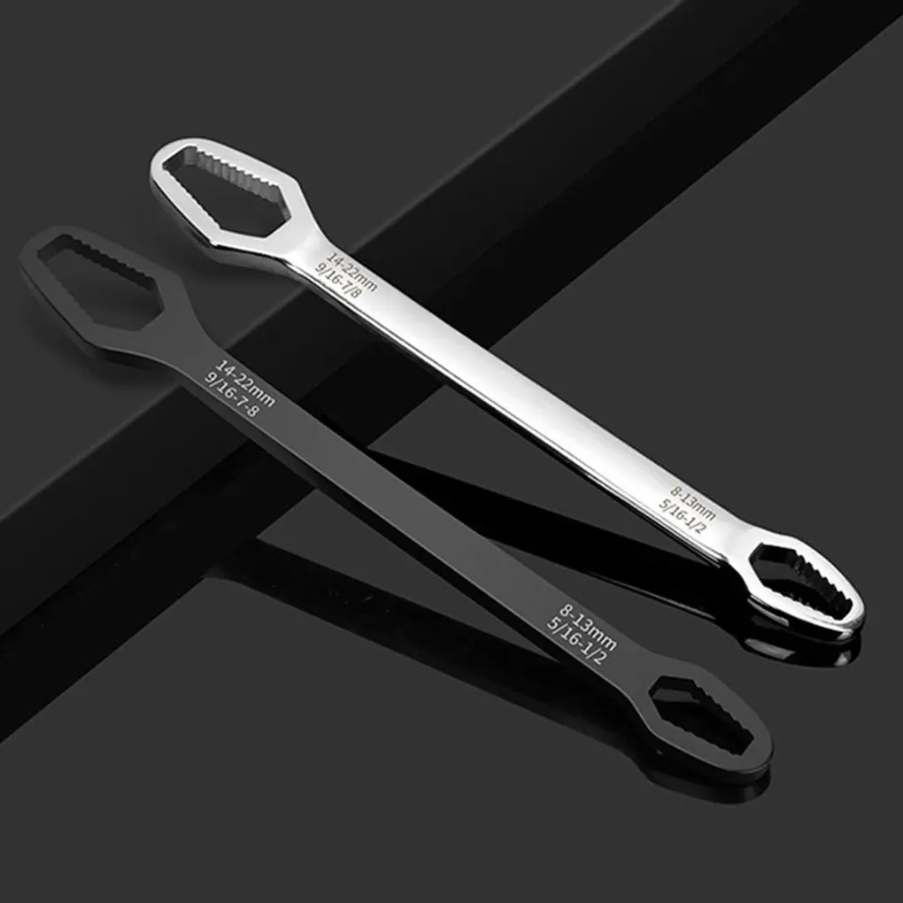 

Auti-rust Wrench High Strength Double-Sided Glasses Wrench Self-tightening Car Repairing Tools Ratchet Spanner Bike Sliver