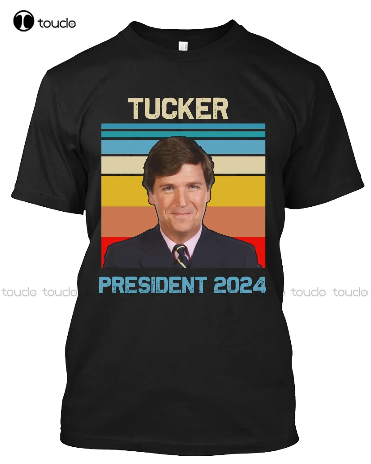 Фото # Такер Карлсон на пост президента # Футболка Tucker 2024 Republican, размеры S-5XL, мужские футболки на заказ для взрослых и подростков, унисекс, размеры XS-5XL №1