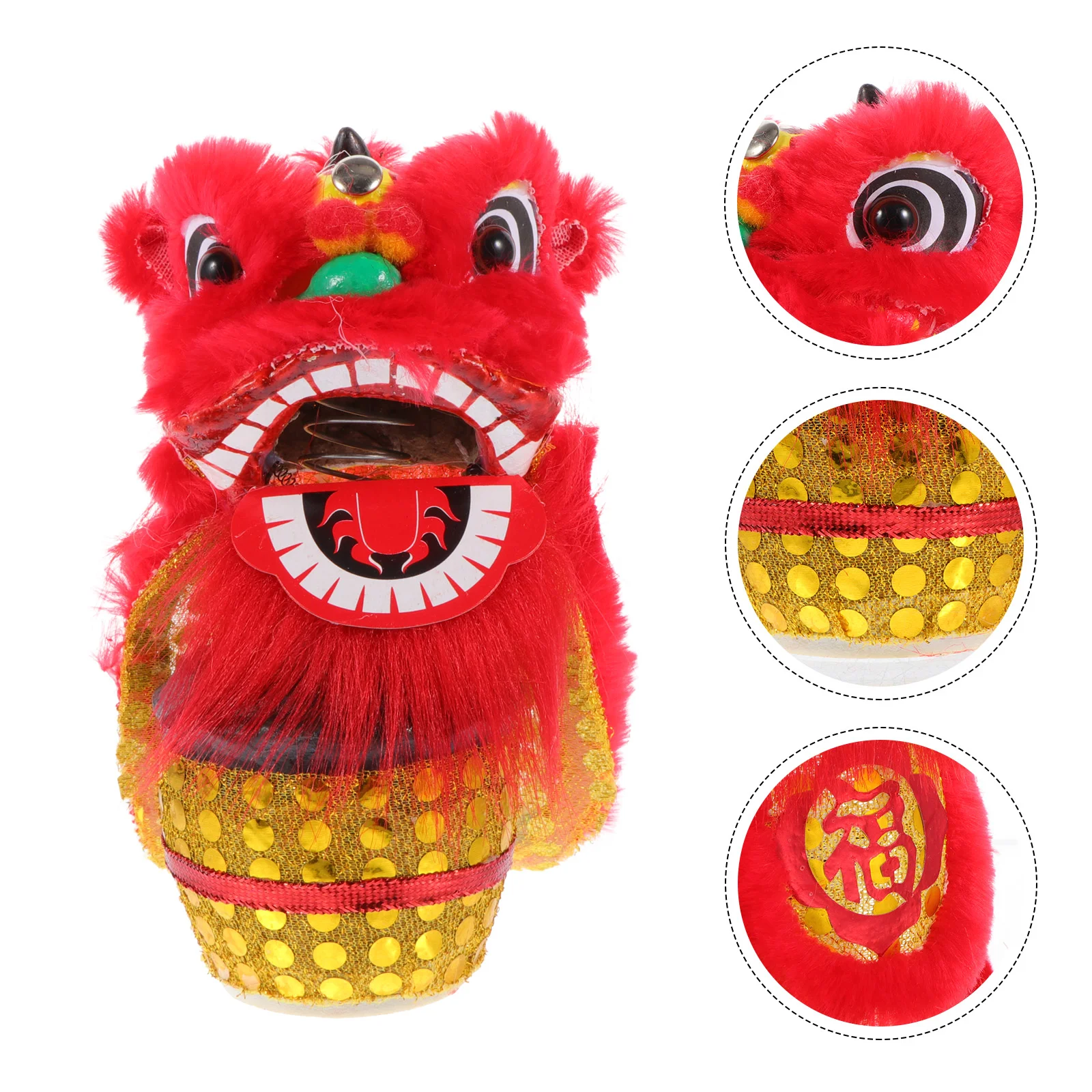 

Chinese Statue New Year Ornament Dancing Dance Dragon Decorations Decoration Lucky Drum Ornaments Figurine Toys Crafts Lions