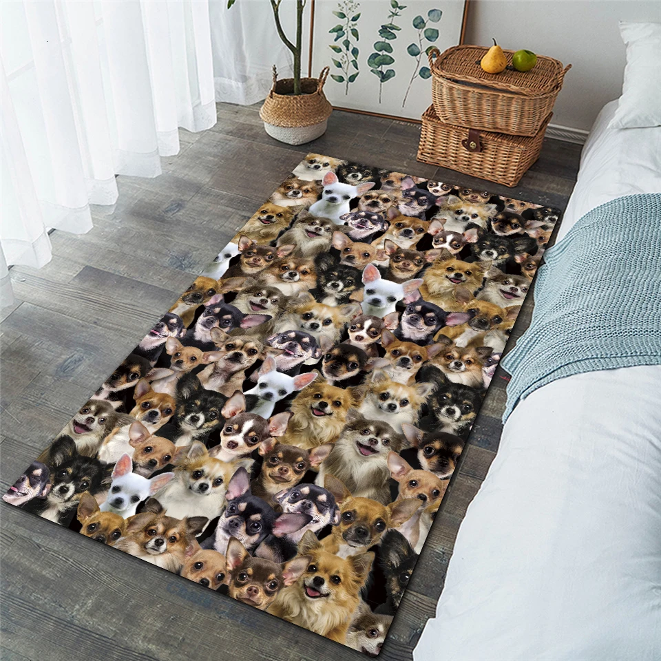 

Dog Area Rug You Will Have A Bunch Of Chihuahuas 3D Printed Rugs Mat Rugs Anti-slip Large Rug Carpet Home Decoration