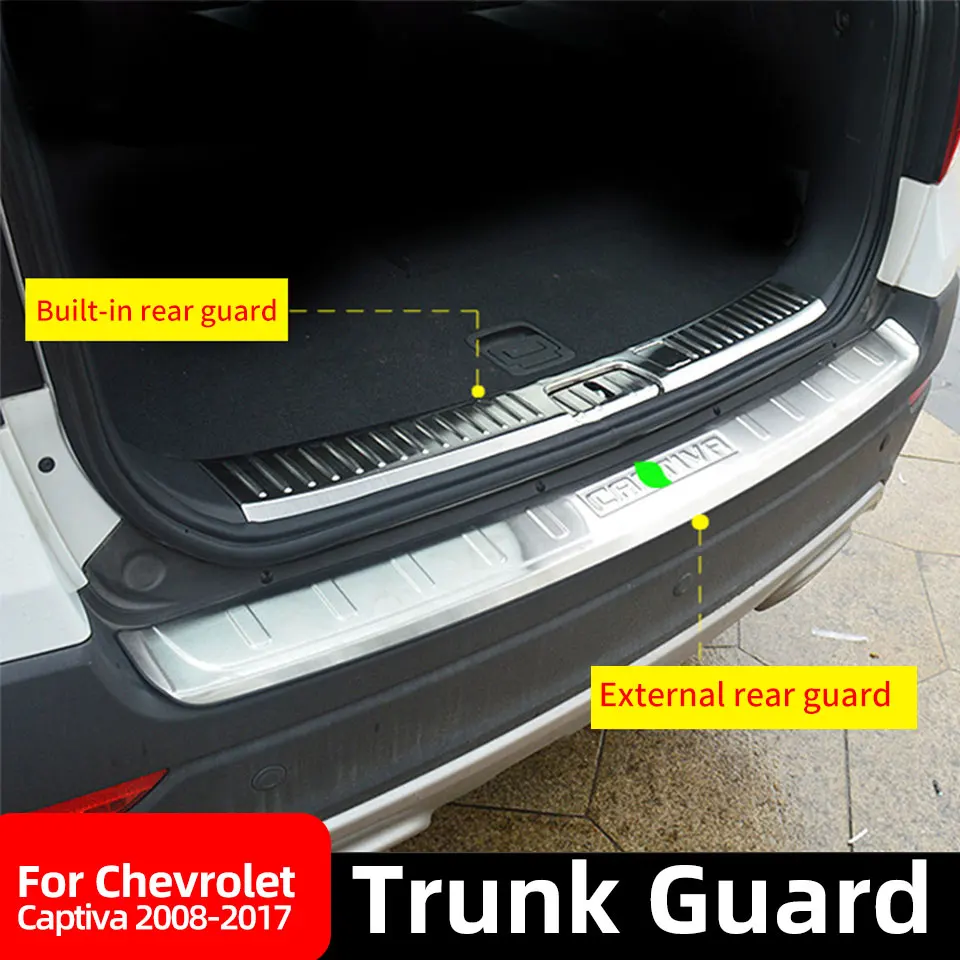

For Chevrolet Captiva 2008-2017 Stainless Steel Trunk Guard Door Sill Scratch Protection Auto Parts Accessories