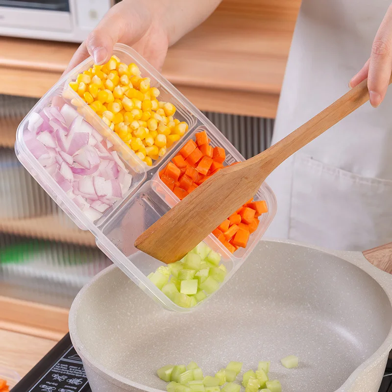 

Refrigerator Storage Box Food Meat Vegetable Fresh-Keeping Box Fore Compartment Fridge Crisper with Lid Onion Ginger Organizer
