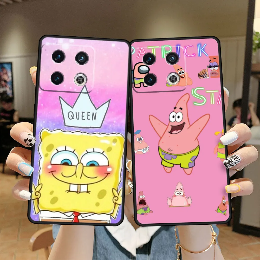 

SpongeBob Bob And Pink Star Case Coque for Oneplus 9R Nord 2 5G 10 Pro 9RT 7T 8 Pro 9 8T 5G N10 Phone Silicone Luxury Full