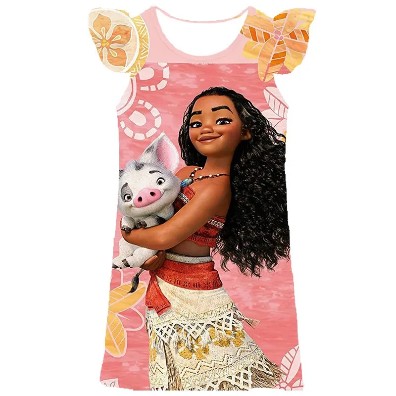 

Платье принцессы «Моана» Disney, приключения, летняя одежда для девочек, ваяна, маскарадная одежда, детвечерние костюм принцессы на день рожде...