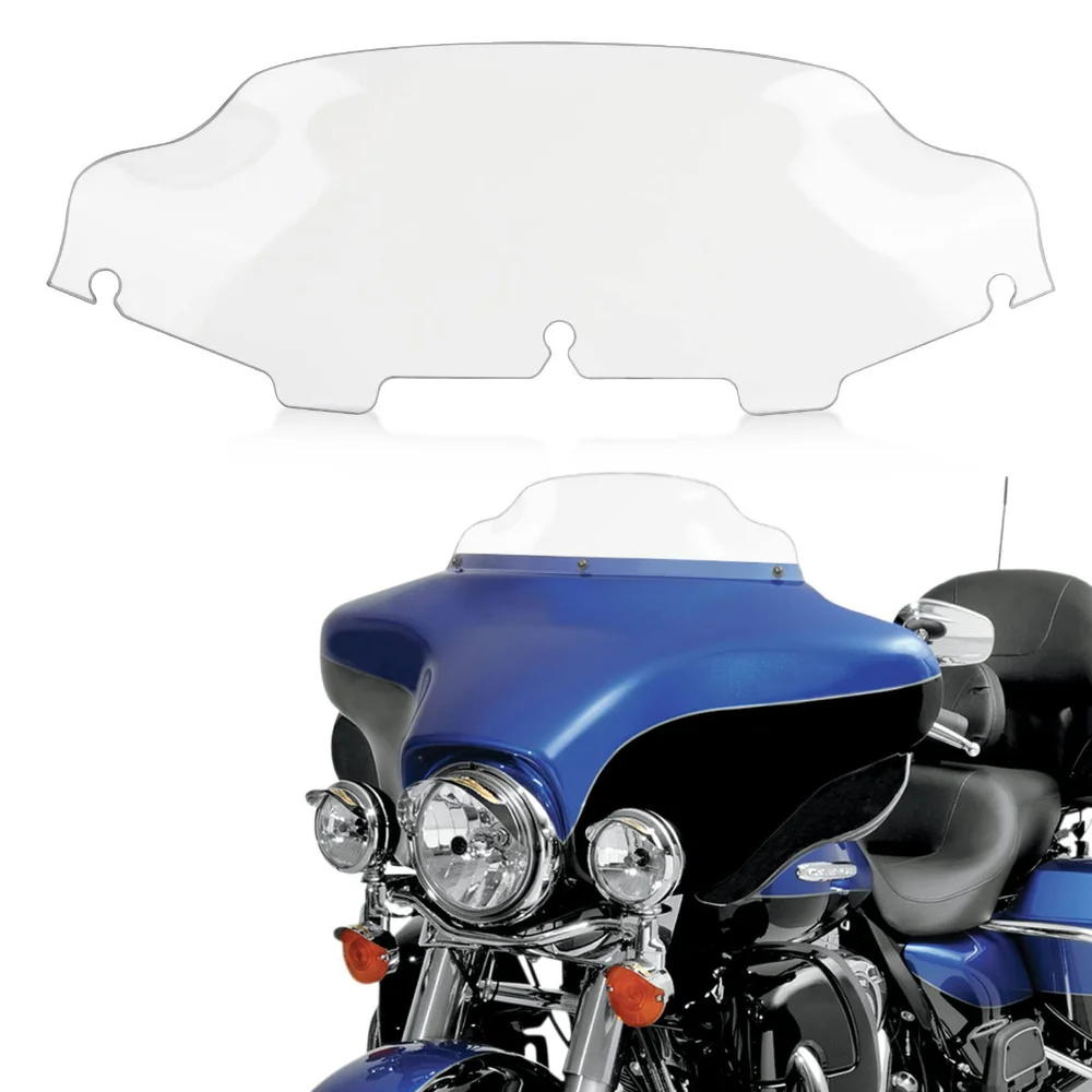 

Motorcycle 6" Wave Windshield Windscreen Wind For Harley Touring Street Glide Electra FLHT FLHTC FLHX 1997-2013 Deflector Parts