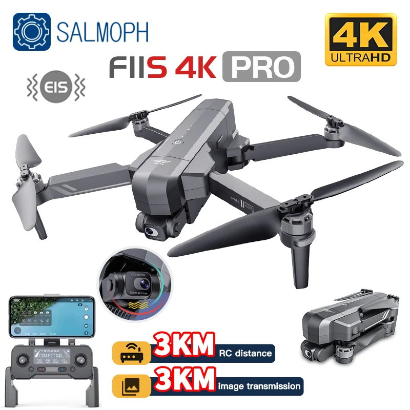 

SJRC F11 / F11S 4K Pro Drone With Camera 3KM WIFI GPS EIS 2-axis Anti-Shake Gimbal FPV Brushless Quadcopter Professional RC Dron