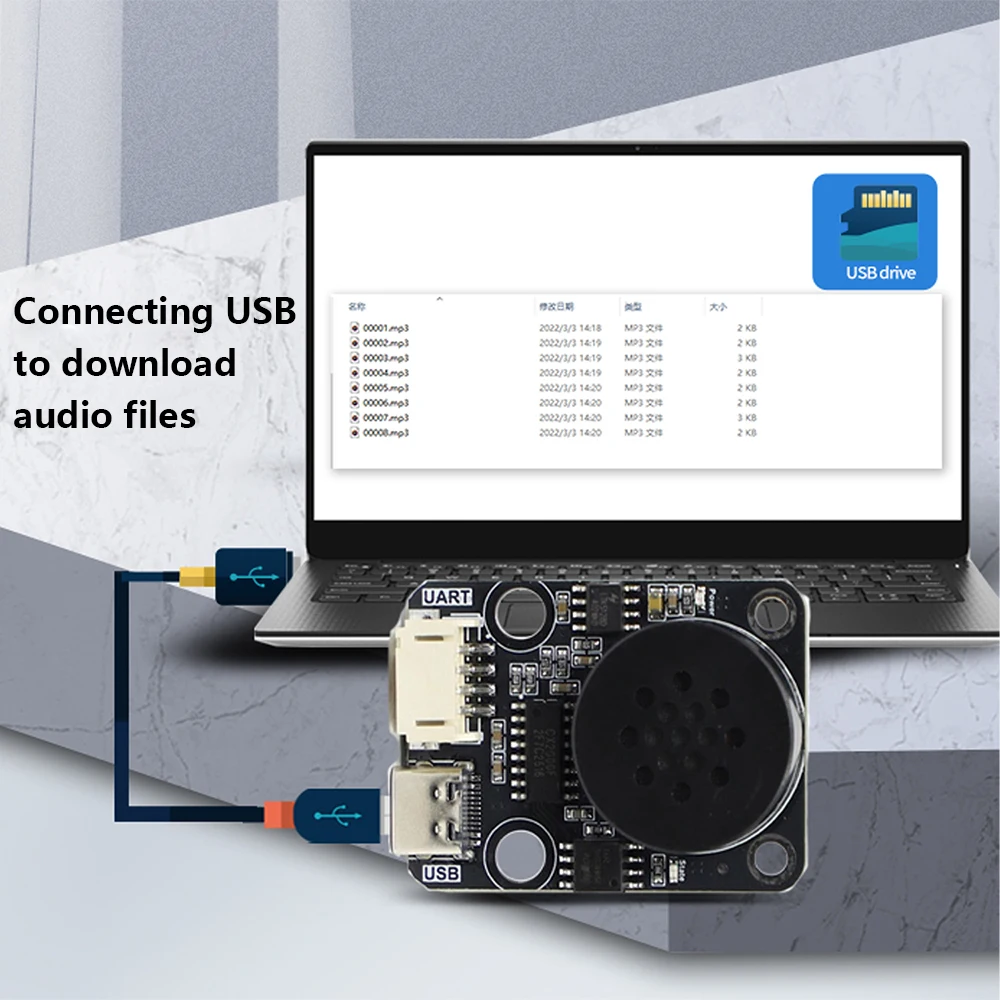 CX-SP5F Модуль воспроизведения голоса MP3 UART Управление последовательным портом Интеллектуальный голосовой электронный строительный блок Музыка 8M Память Type-C (art.: 3920cfbb5acf8) - 3920cfbb5acf8