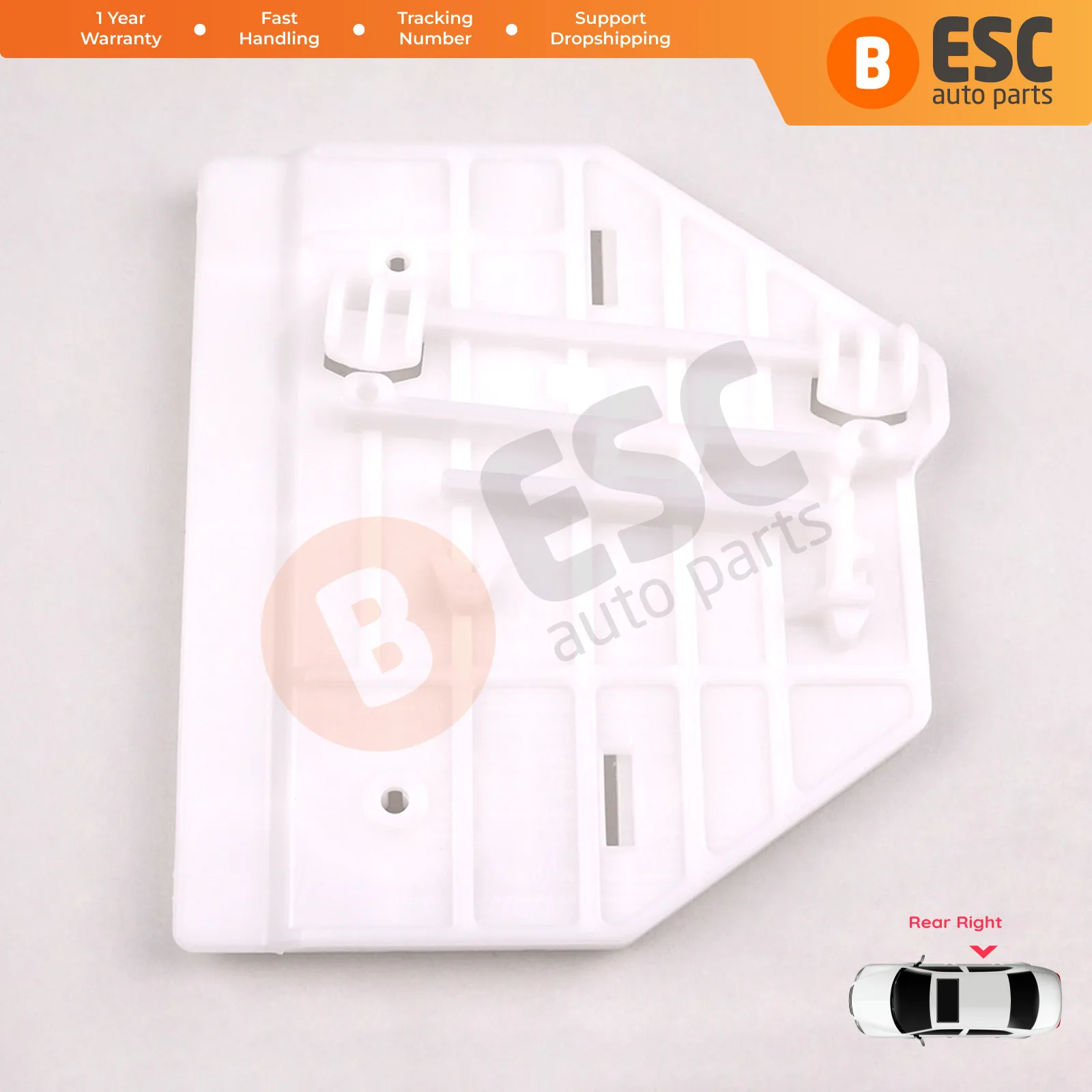 

ESC Auto Parts EWR502 Electrical Power Window Regulator Clip Rear; Right for Audi A6 2005-2011 Fast Shipment Ship From Turkey
