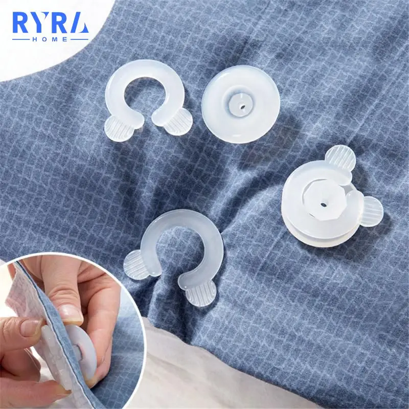 

4PCS Quality Plastic Durable Comforter Clamp Bed Duvet Fastener Home Holder Sheet Clip Quilt Gripper Blanket Cover Gadgets