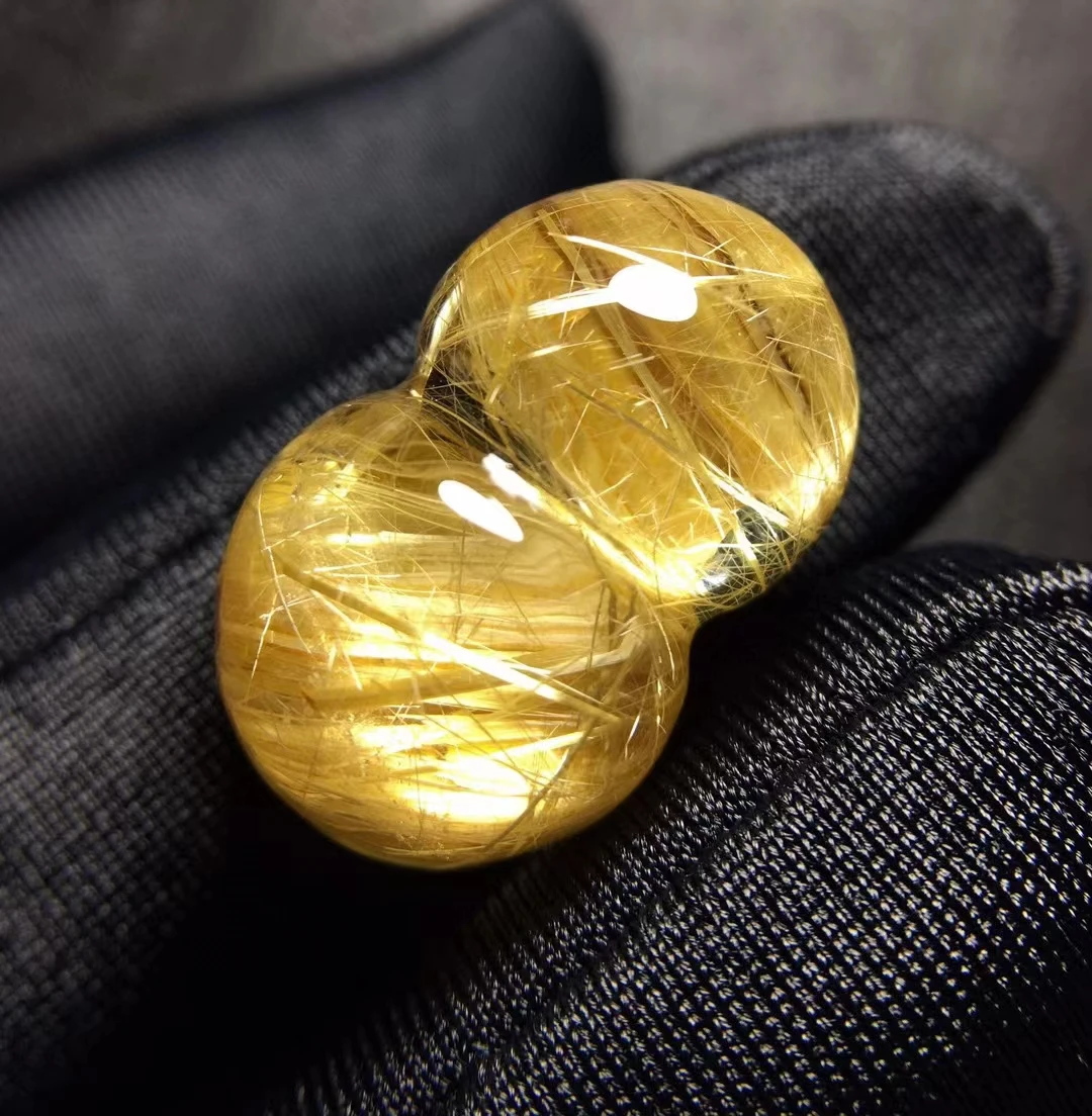 

Натуральный Золотой рутилированный кварцевый кулон, тыква 20*13*10,3 мм, желтое рутилированное кварцевое ювелирное изделие для женщин, Бразилия AAAAAAA