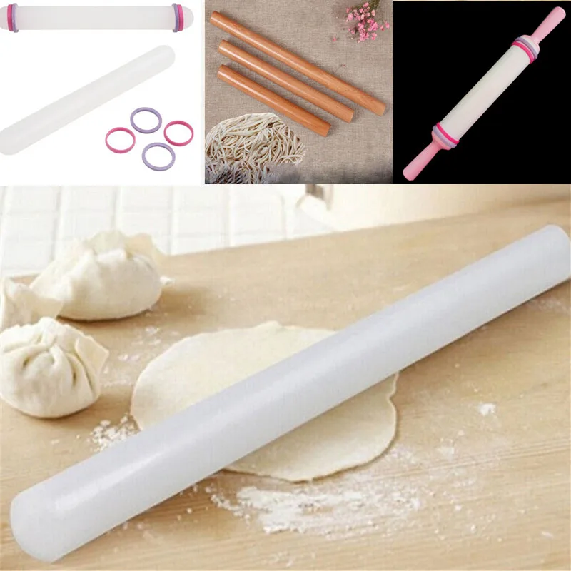 

Plastic Non-stick Fondant Cake Rolling Pin Crafts Wood Cake Roller Dough Cake Baking Cooking Roller Tool 16/23/25/36cm