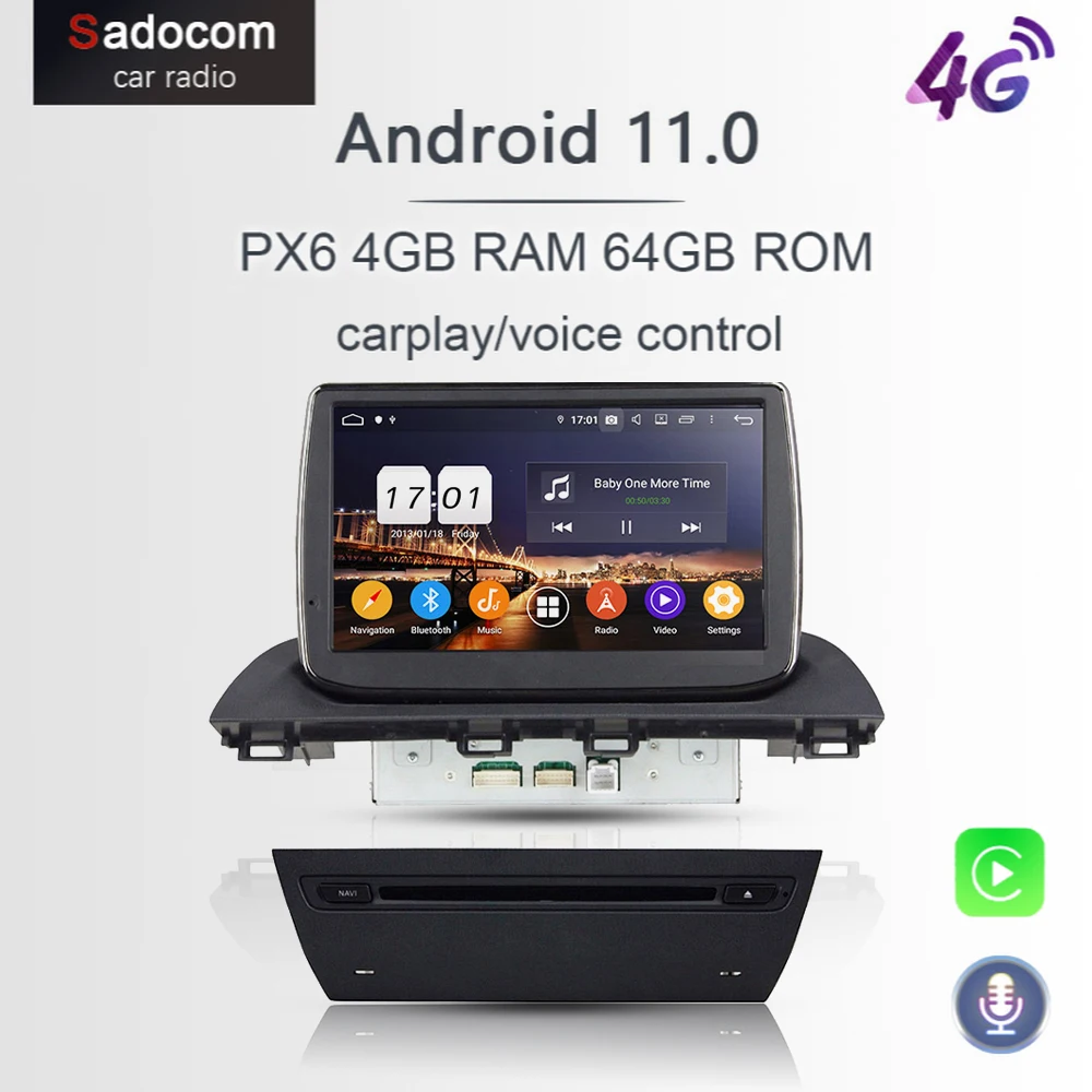 720P DSP PX6 9 &quotHD Android 11 0 8 ядер 4 Гб ОЗУ + 64 ГБ Автомобильный DVD плеер для Mazda 3 Axela 2014 GPS