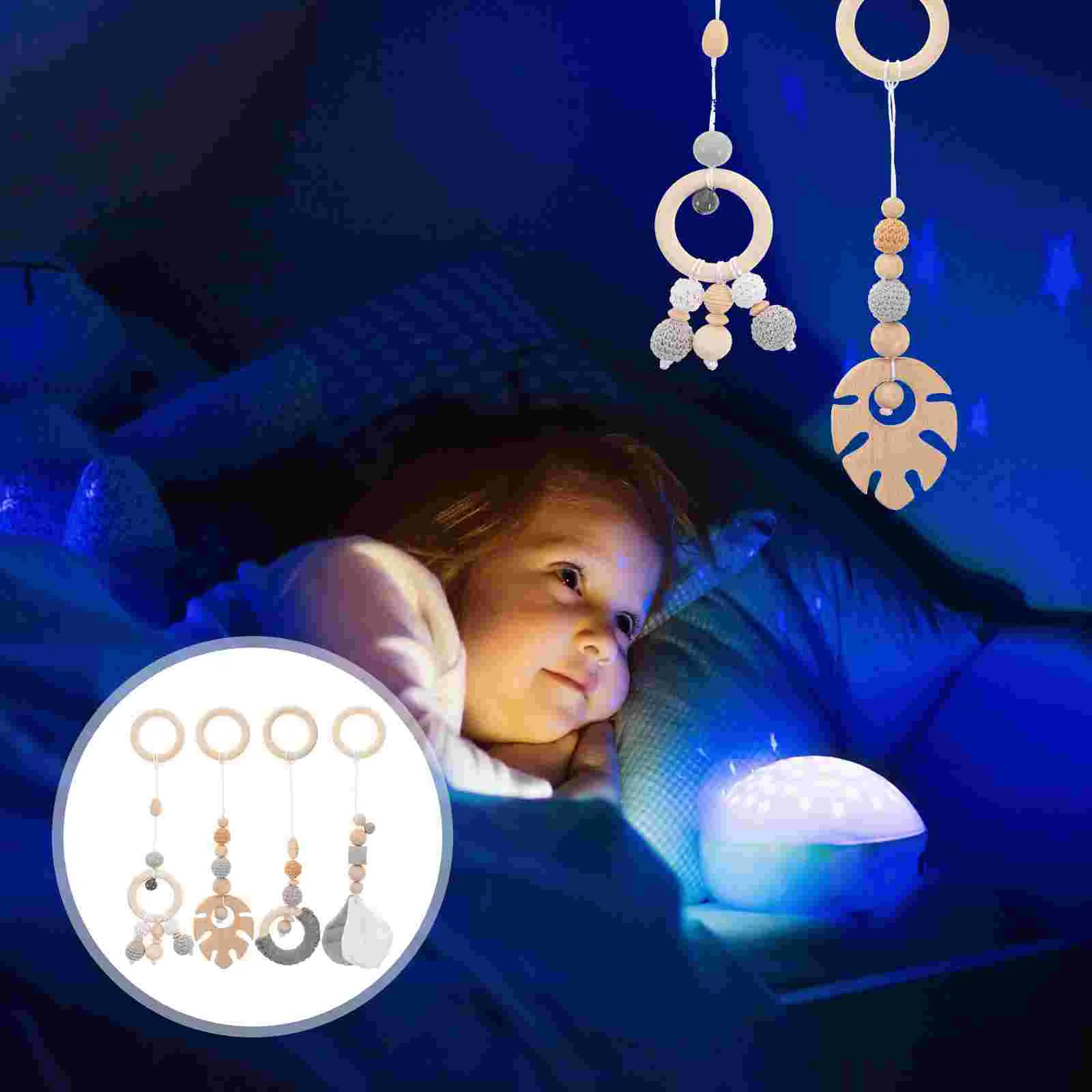 

4Pcs Hanging Toys Baby Crib Toys Infant Car Bed Hanging Toy Stroller Toys
