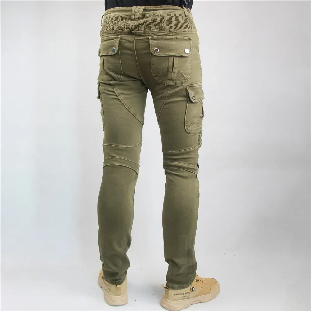 Мотоциклетные бриджи со встроенным износостойким огнестойким кевларовым