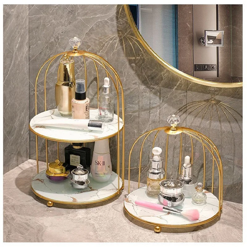 

Металлический стеллаж для птиц в скандинавском стиле, Настольная стойка для помады, парфюма, косметики, ухода за кожей, для хранения, для отд...