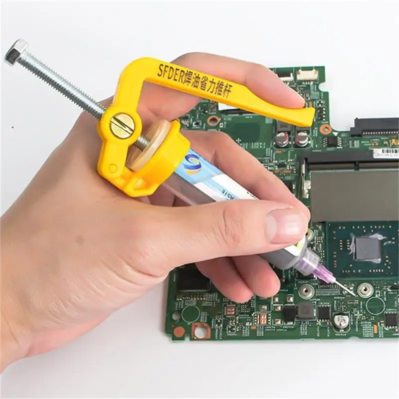 

Solder Paste Glue Gun Flux Pusher Extruder Kit Circuit Board Repair Welding Oil Booster UV Glue Gun Syringe Propulsion Tool