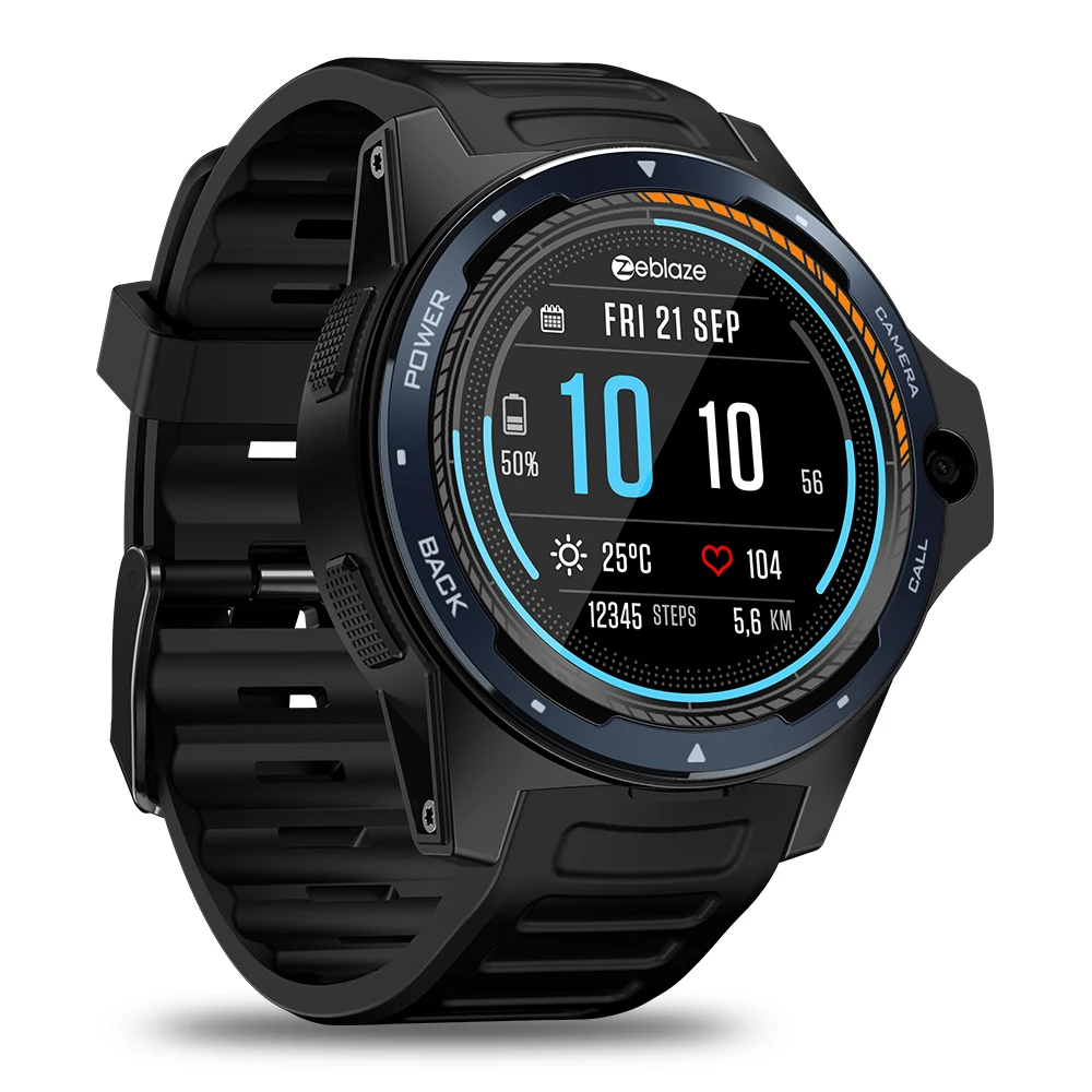 

Original Zeblaze Thor 5 Smart Watch 1.39" AMOLED Display Screen 2GB+16GB 8MP Front Camera Dual System GPS Smartwatches